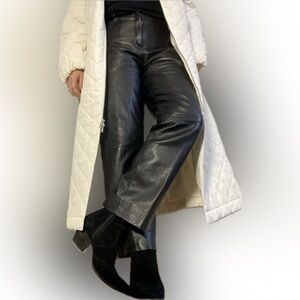 Leather black pants by Studio Milano made in Italy